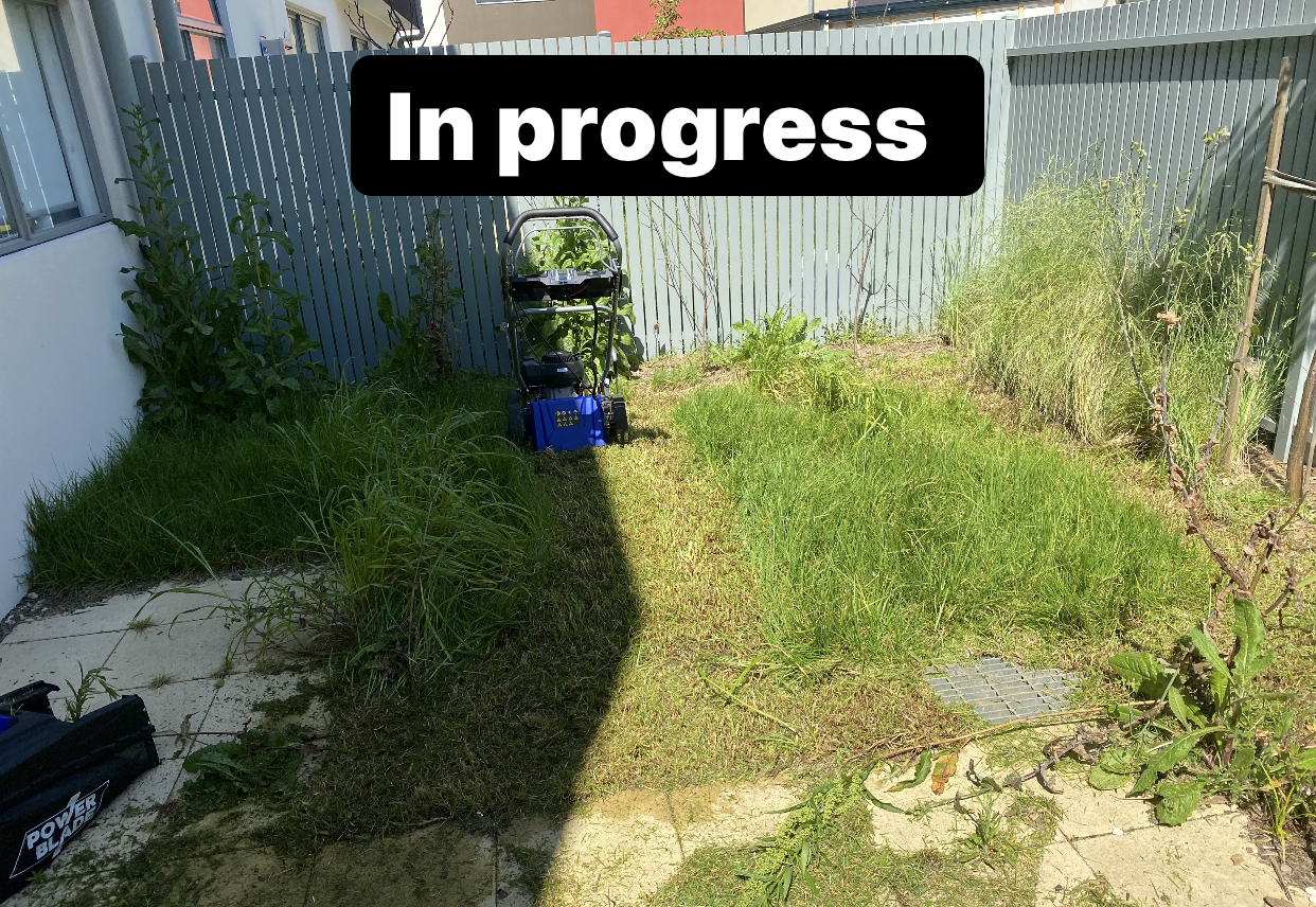 Garden cleanup in progress by Starsnation Services Australia in Melbourne